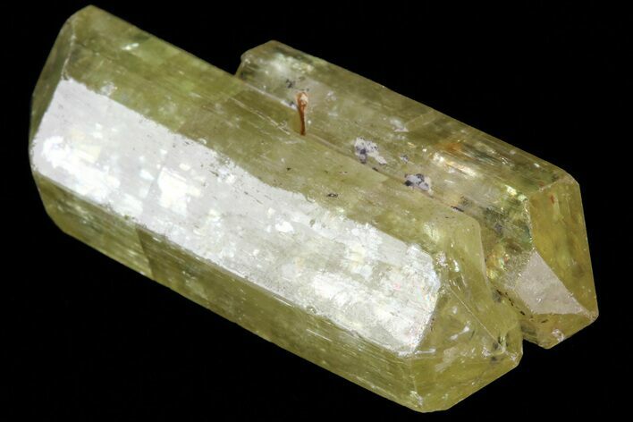 Lustrous Yellow Twinned Apatite Crystal - Morocco #82589